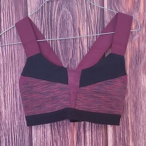 ALO Yoga Maroon and Black Sports Bra